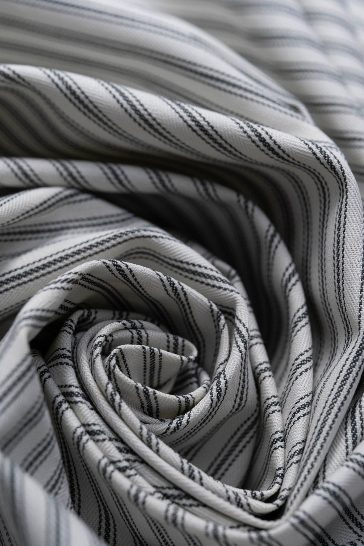 Brisbane Moss Stripe Cotton Suiting Fabric - 4 Meters
