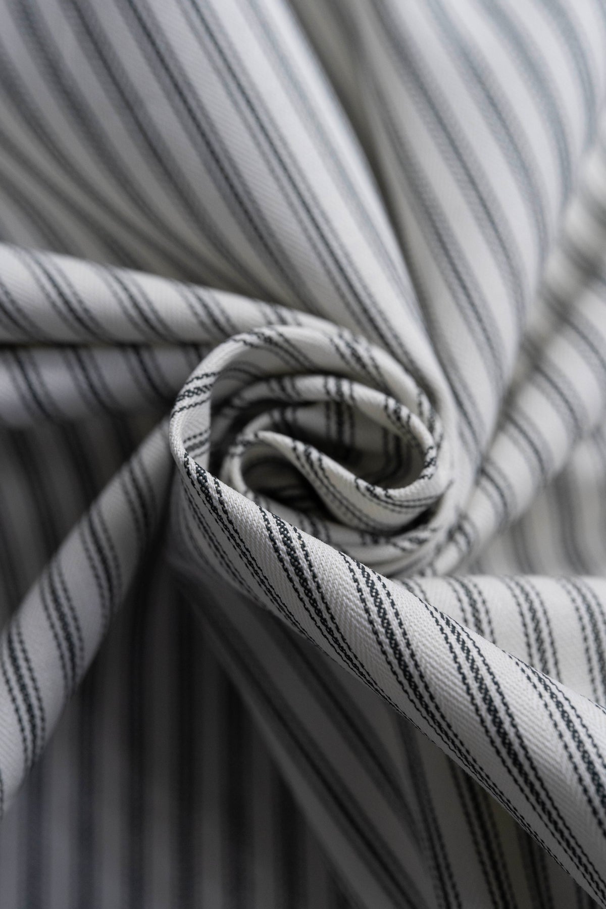 Brisbane Moss Stripe Cotton Suiting Fabric - 4 Meters