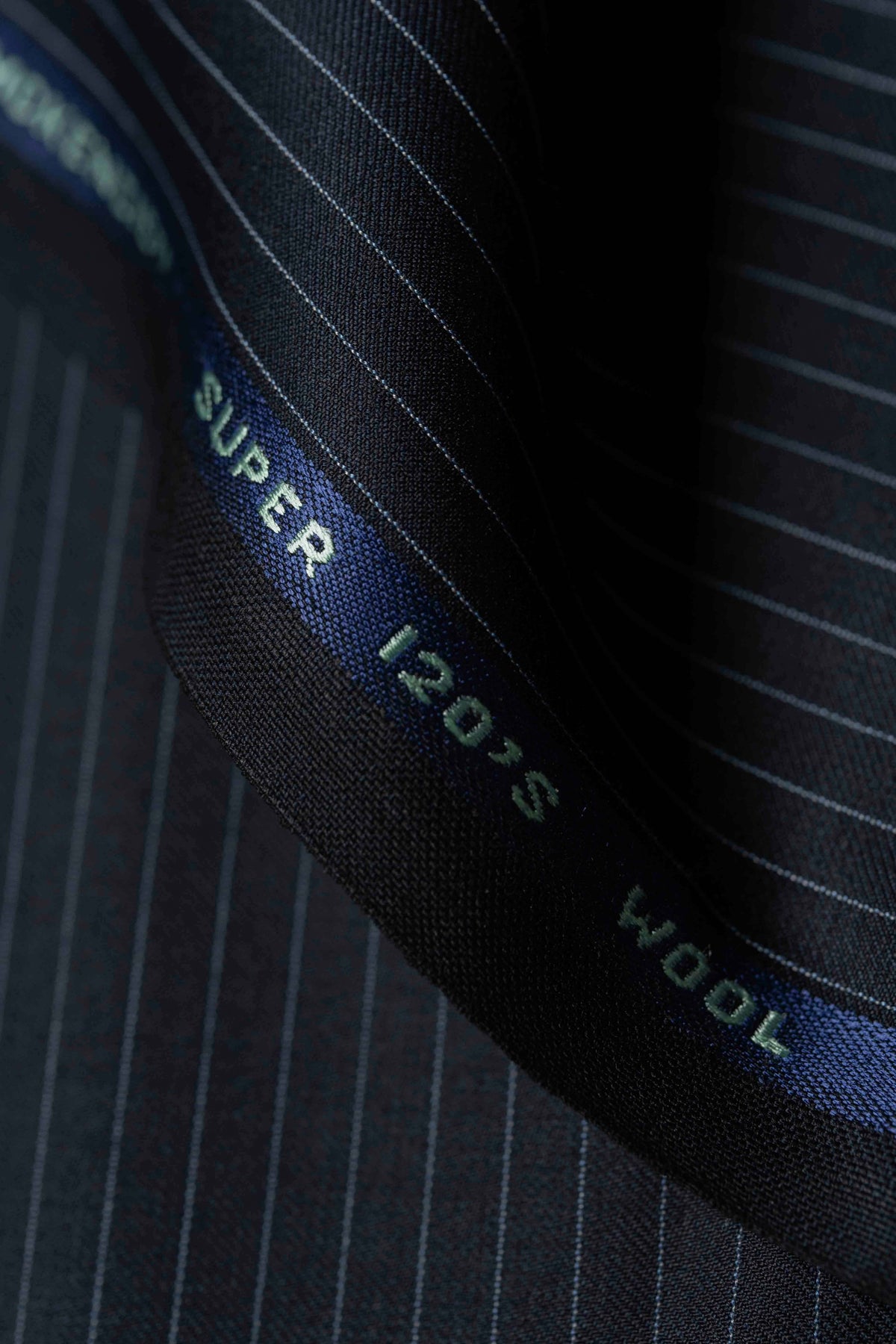 Super 120's Wool Black Stripe Suit Fabric (V23678) -3m - Yoo's Club