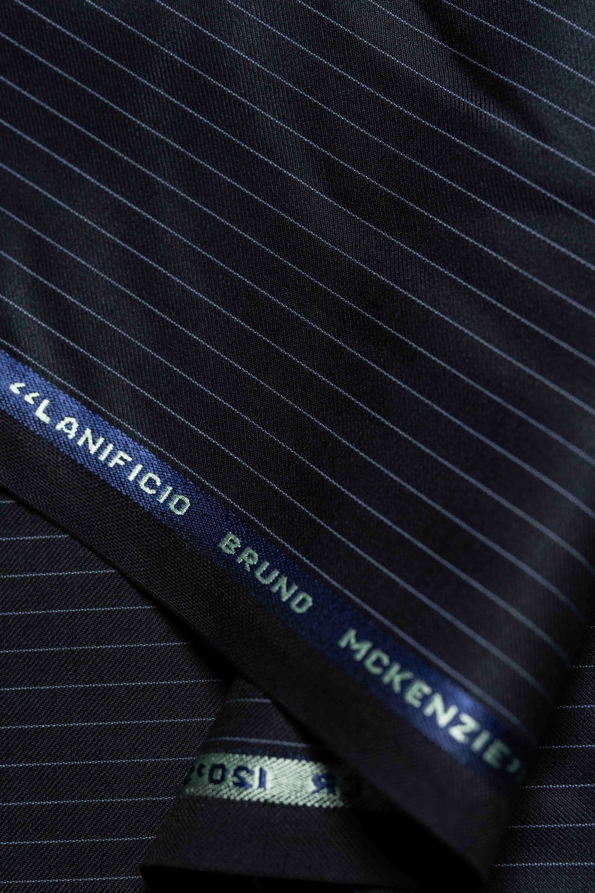Super 120's Wool Black Stripe Suit Fabric (V23678) -3m - Yoo's Club