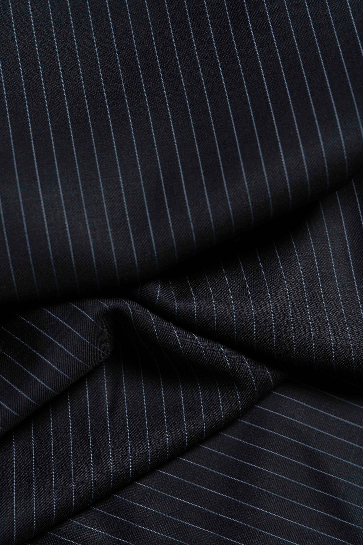 Super 120's Wool Black Stripe Suit Fabric (V23678) -3m - Yoo's Club