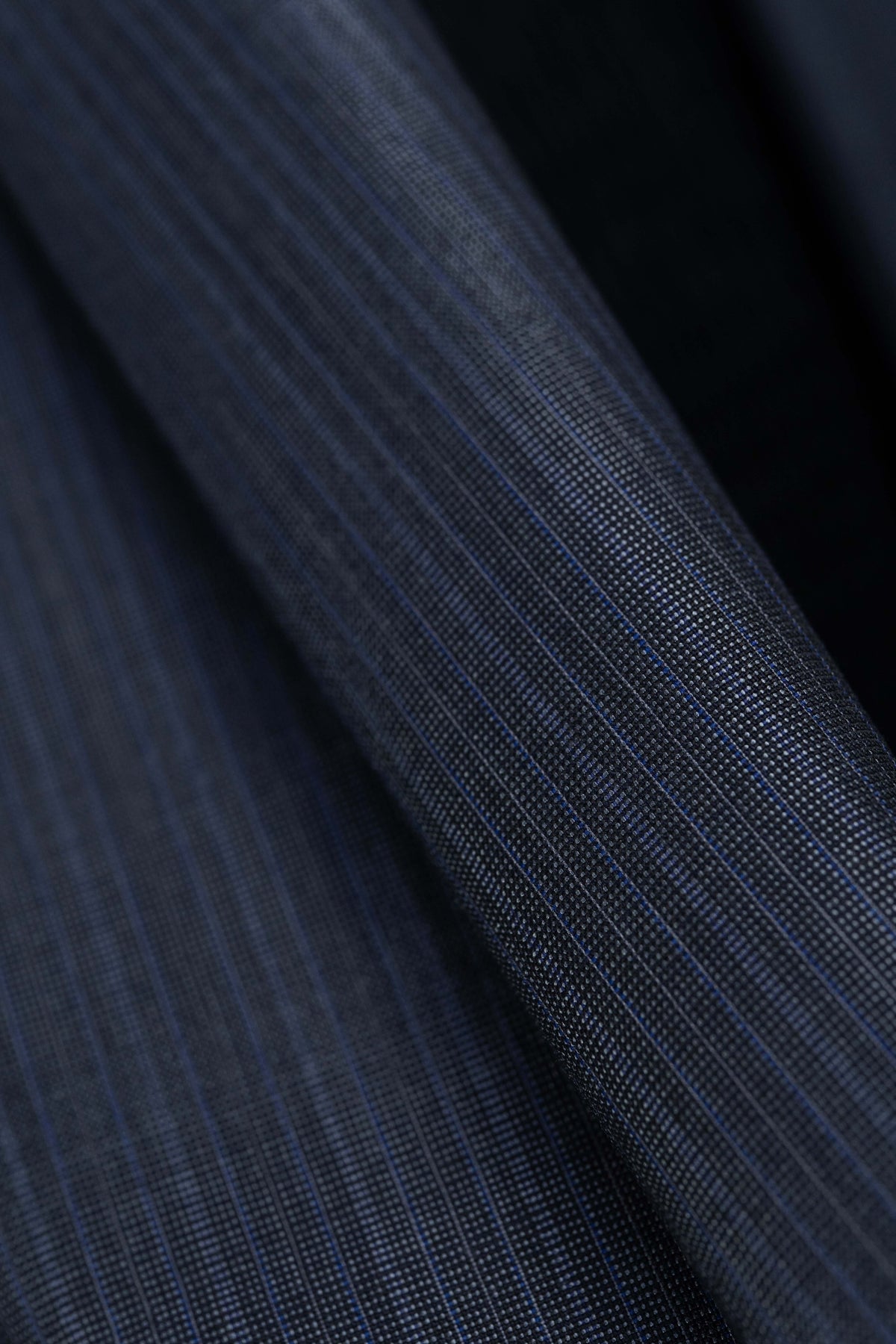 Taylor & Lodge Blue Stripe Super 100s & Silk Suiting Fabric (V26011) - 3 Meters - Yoo's Club