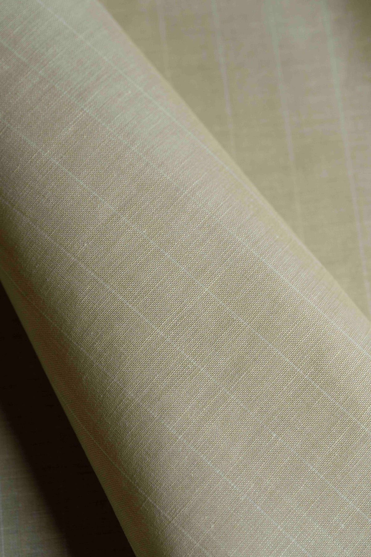 Tessilstrona Beige Stripe Wool & Linen Suit Fabric (664053)-3.5m - Yoo's Club