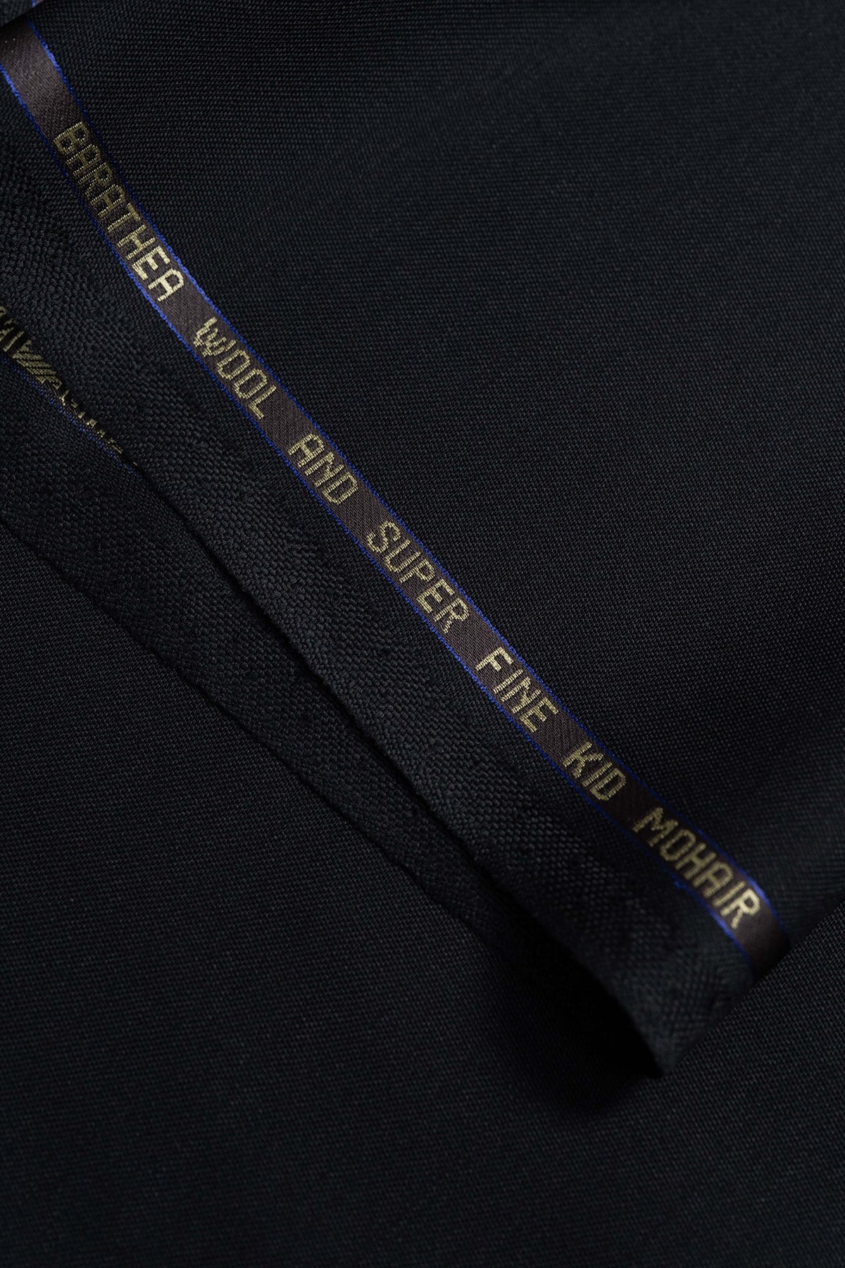 VBC Black Barathea Wool & Kid Mohair Suiting Fabric - Yoo's Club