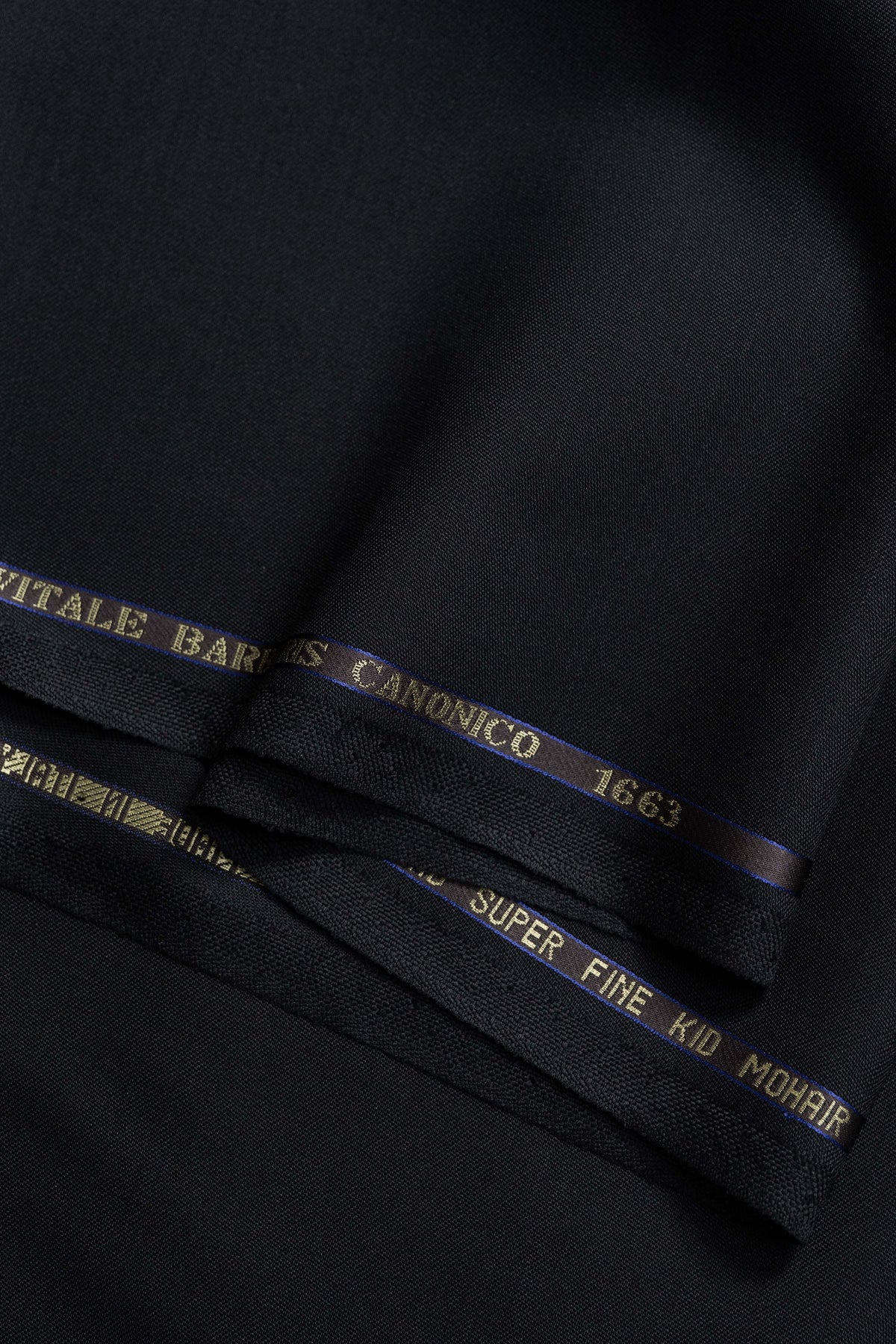 VBC Black Barathea Wool & Kid Mohair Suiting Fabric - Yoo's Club