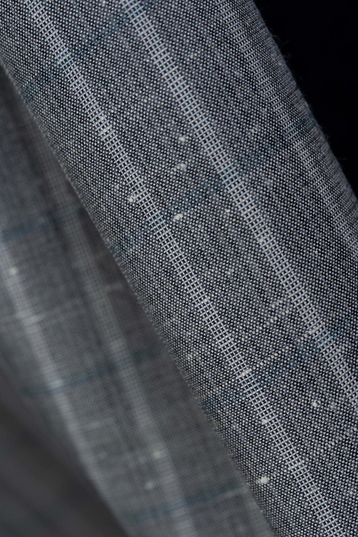 Vintage Grey Fancy Plaid Wool Blend Jacketing Fabric -2.5 Meters - Yoo's Club