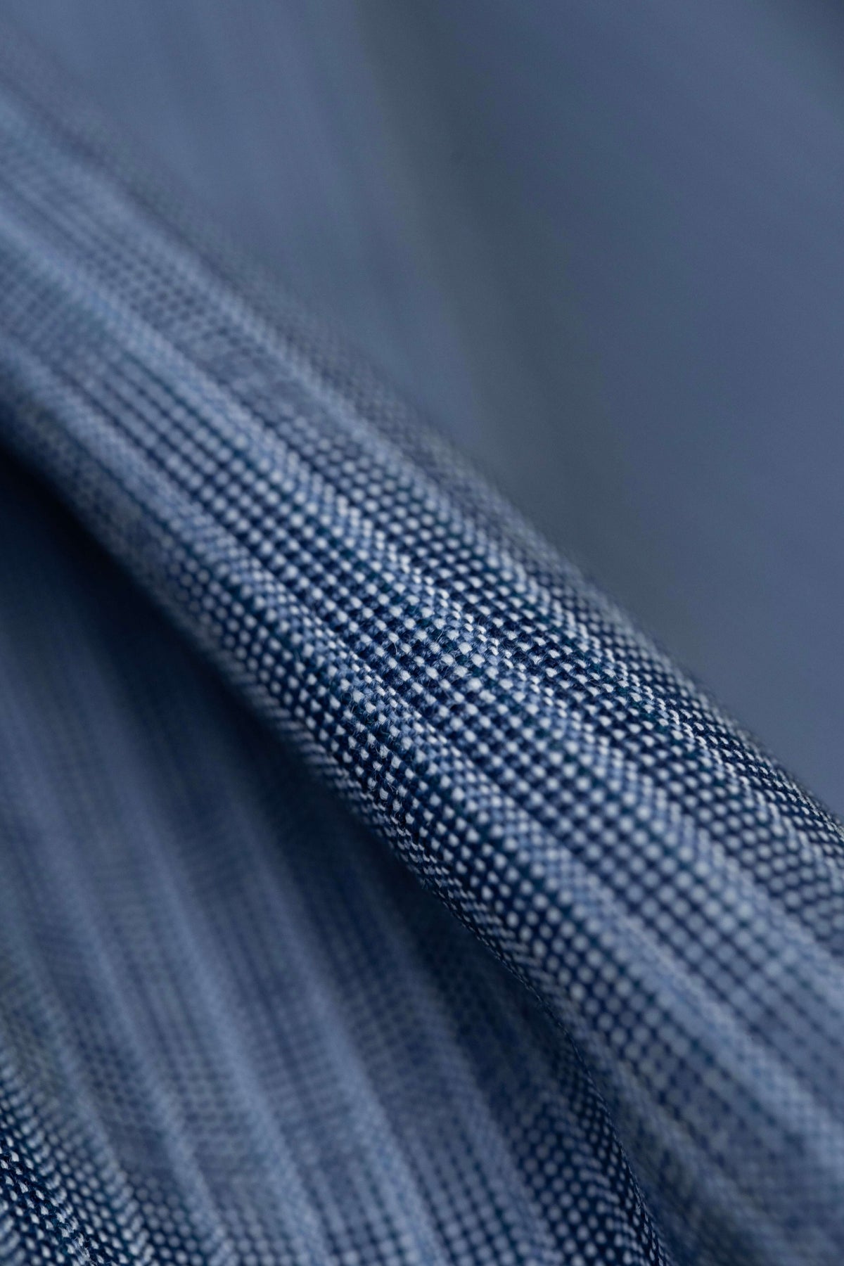 Wain Shiell Blue Stripe Lightweight Wool Suiting Fabric (V23712) -3m - Yoo's Club