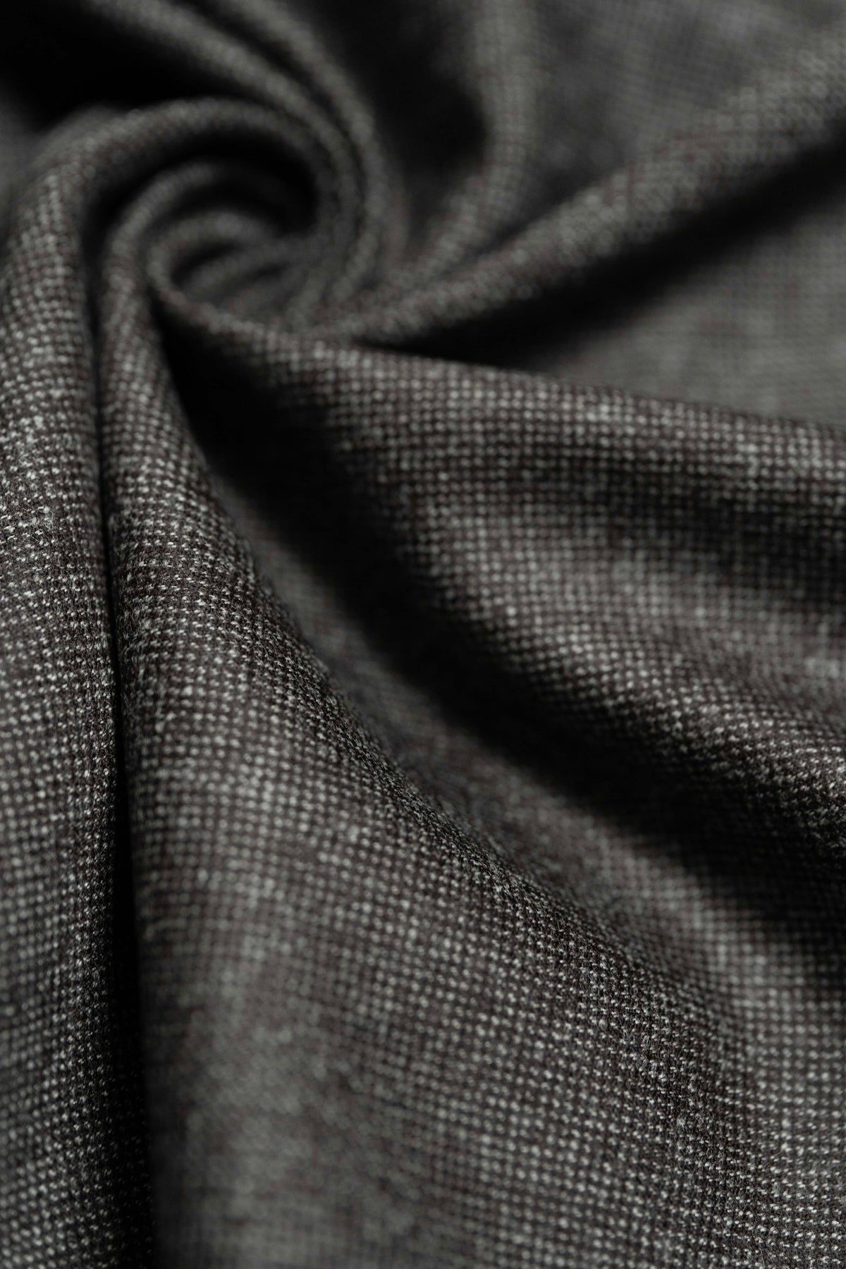 Wool Flannel in Dark Taupe Pinhead -(V23751) - Yoo's Club