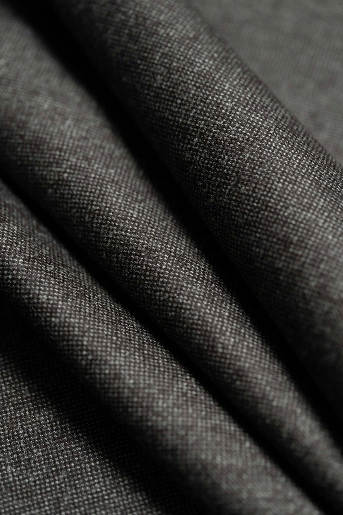 Wool Flannel in Dark Taupe Pinhead -(V23751) - Yoo's Club
