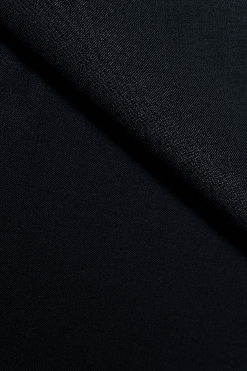 Wool & Silk Fine Suiting in Black from Tallia Di Delfino - Yoo's Club