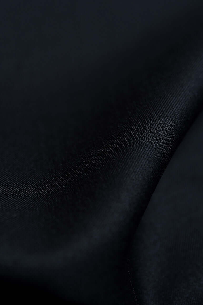 Wool & Silk Fine Suiting in Black from Tallia Di Delfino - Yoo's Club