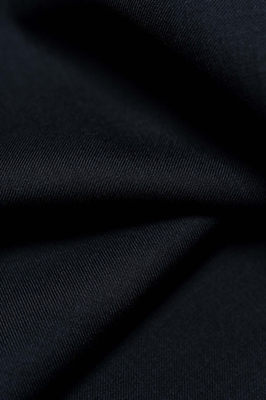 Wool & Silk Fine Suiting in Black from Tallia Di Delfino - Yoo's Club