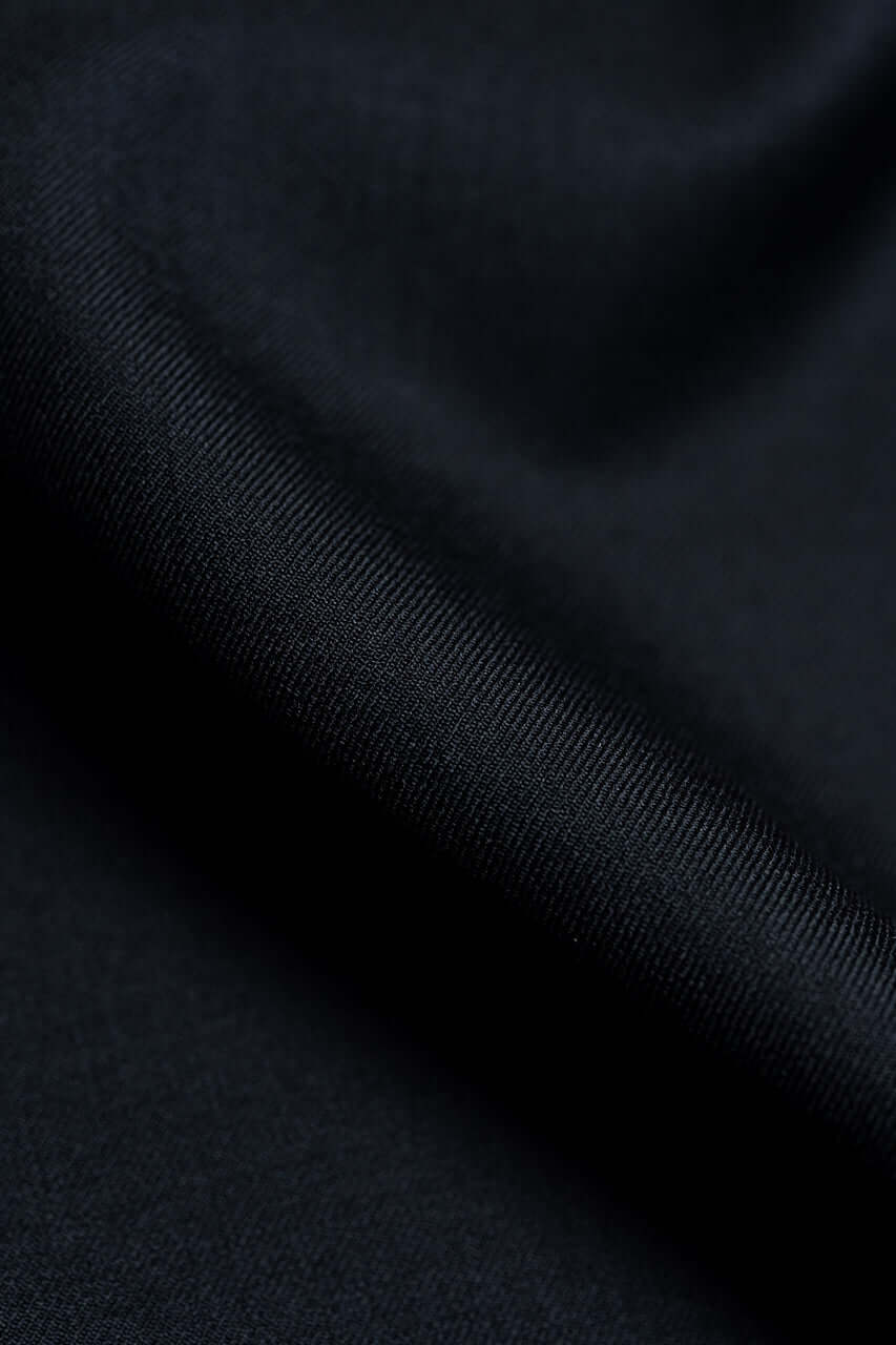 Wool & Silk Fine Suiting in Black from Tallia Di Delfino - Yoo's Club