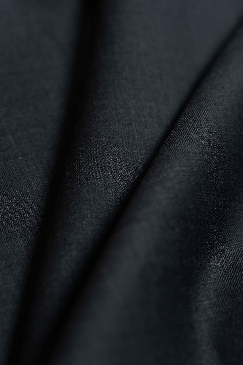 Wool & Silk Fine Suiting in Charcoal from Tallia Di Delfino - Yoo's Club