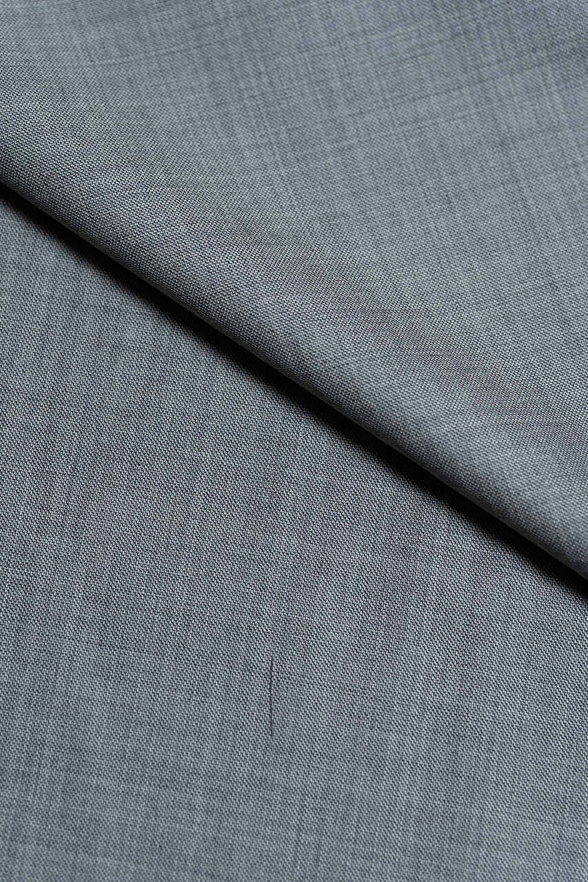 Wool & Silk Fine Suiting in Grey Sharkskin from Tallia Di Delfino - Yoo's Club