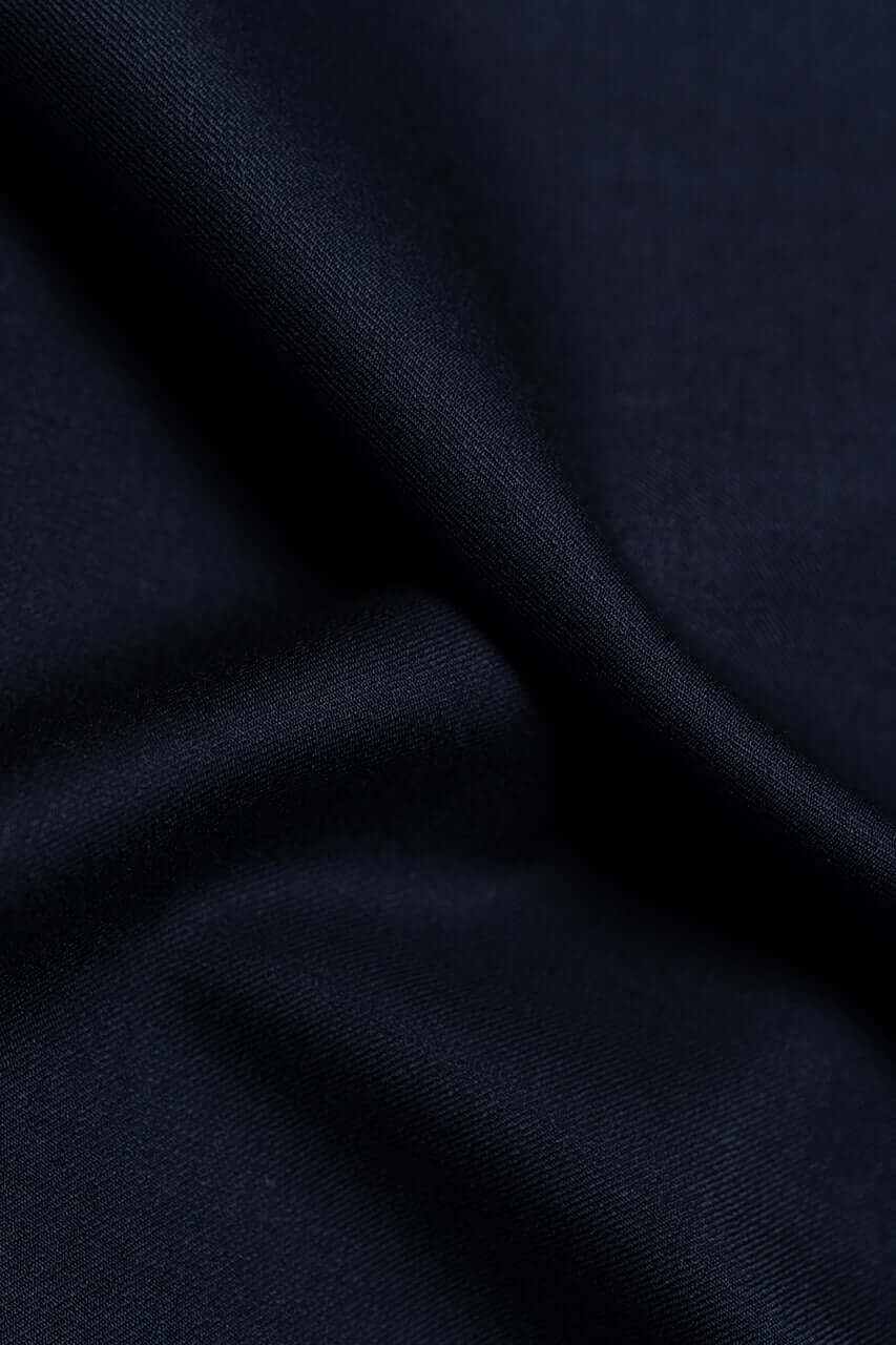 Wool & Silk Fine Suiting in Navy from Tallia Di Delfino - Yoo's Club