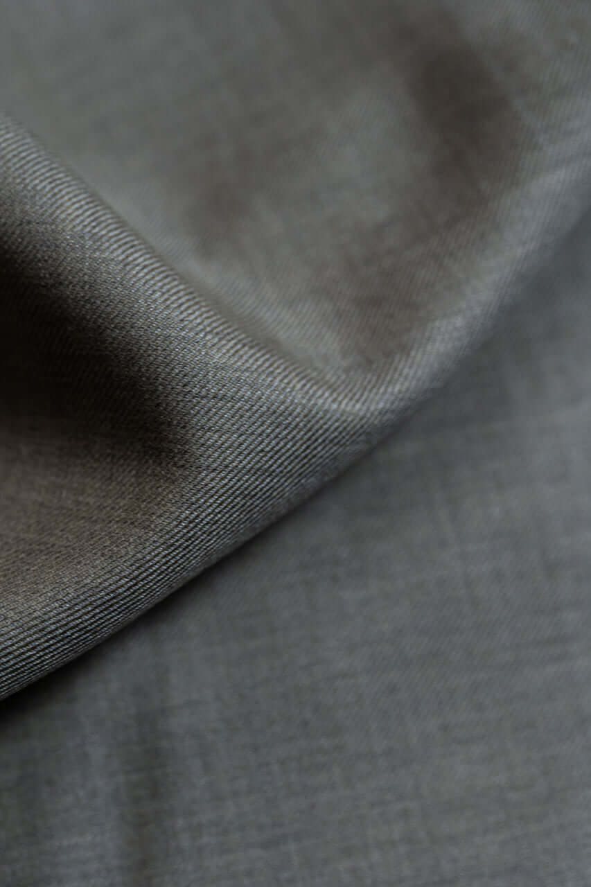 Wool & Silk Fine Suiting in Taupe Grey from Tallia Di Delfino - Yoo's Club