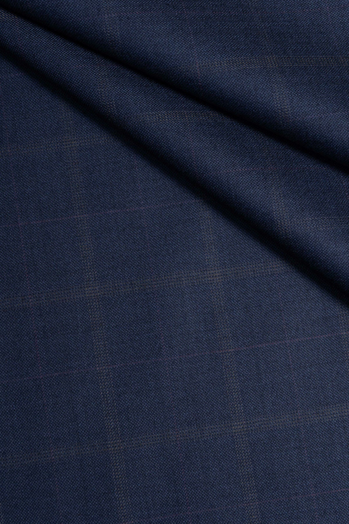 Zegna 15 Milmil 15 Navy Check Wool Suit Fabric-3.1m - Yoo's Club