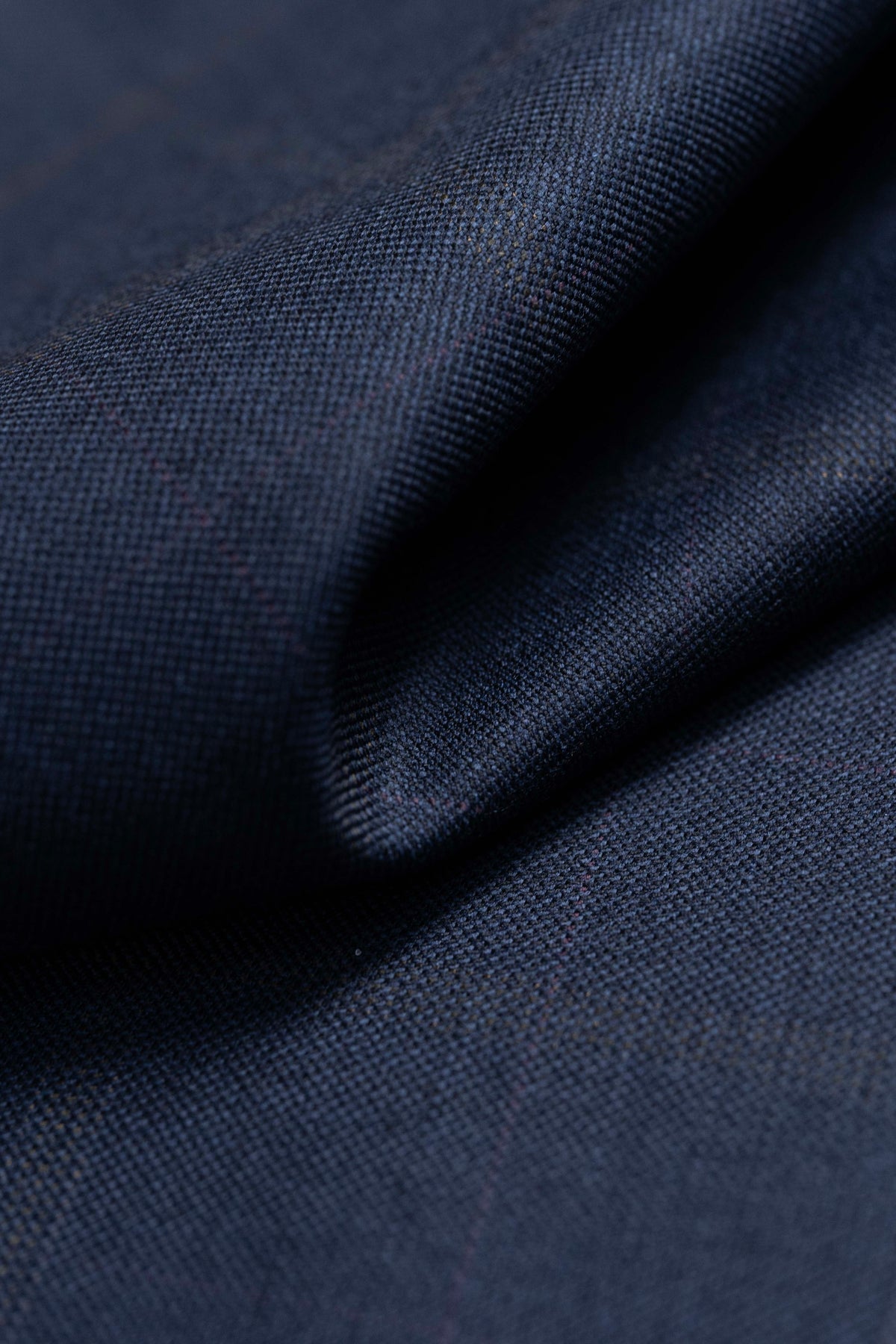 Zegna 15 Milmil 15 Navy Check Wool Suit Fabric-3.1m - Yoo's Club