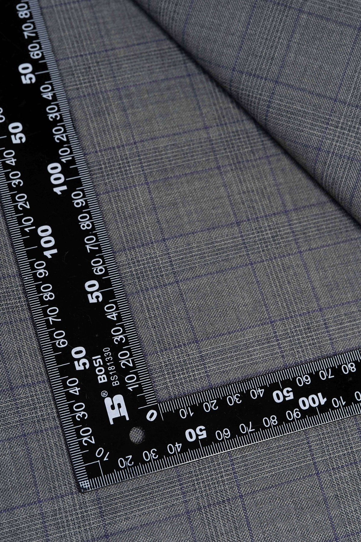 Zegna Traveller Grey Purple Check Superfine Australian Wool Suit Fabric -3.3m - Yoo's Club
