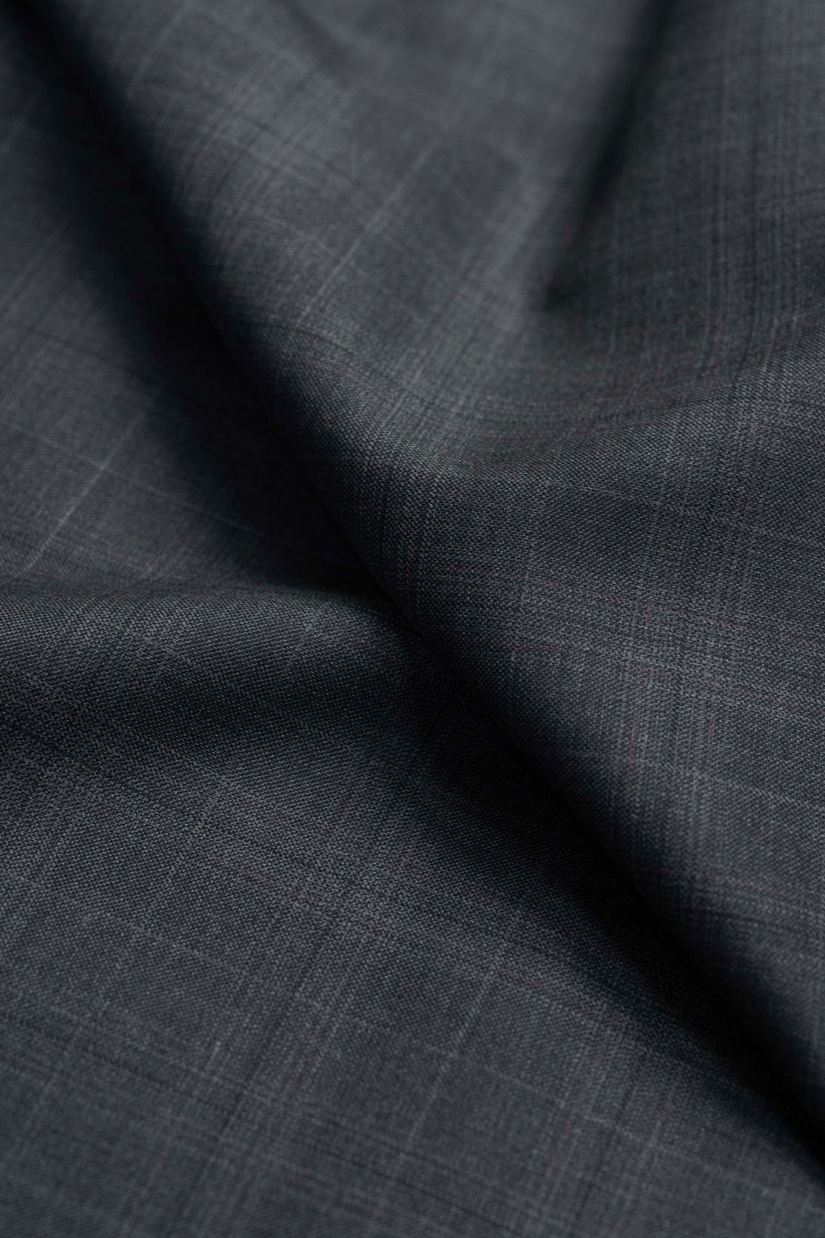 Zegna Trofeo Charcoal Check Superfine Australian Wool & Silk Suit Fabric -3.2m - Yoo's Club