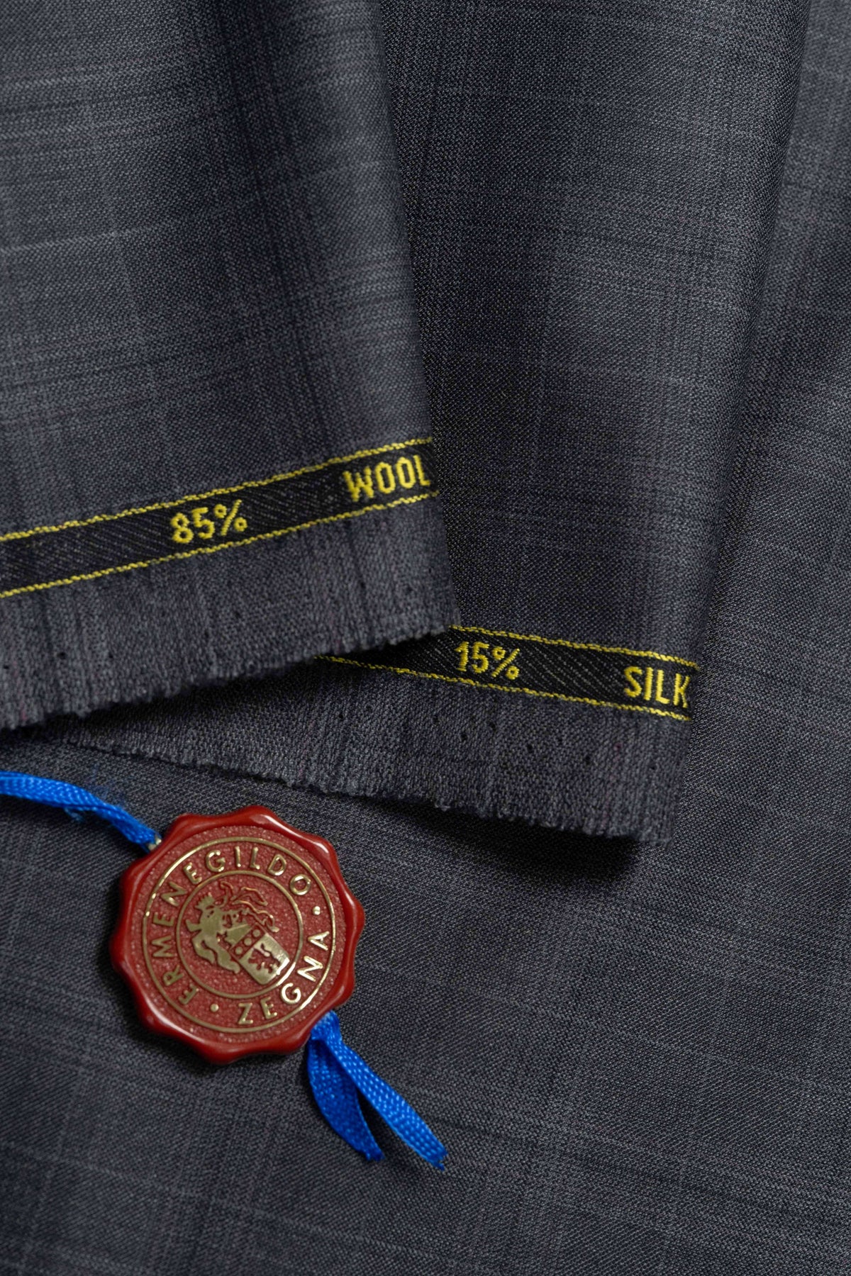 Zegna Trofeo Charcoal Check Superfine Australian Wool & Silk Suit Fabric -3.2m - Yoo's Club