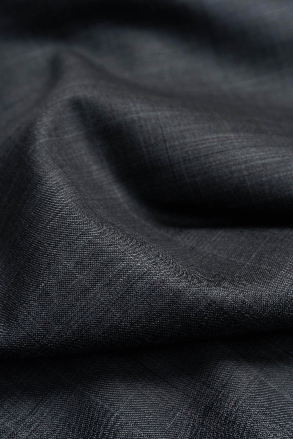 Zegna Trofeo Charcoal Check Superfine Australian Wool & Silk Suit Fabric -3.2m - Yoo's Club