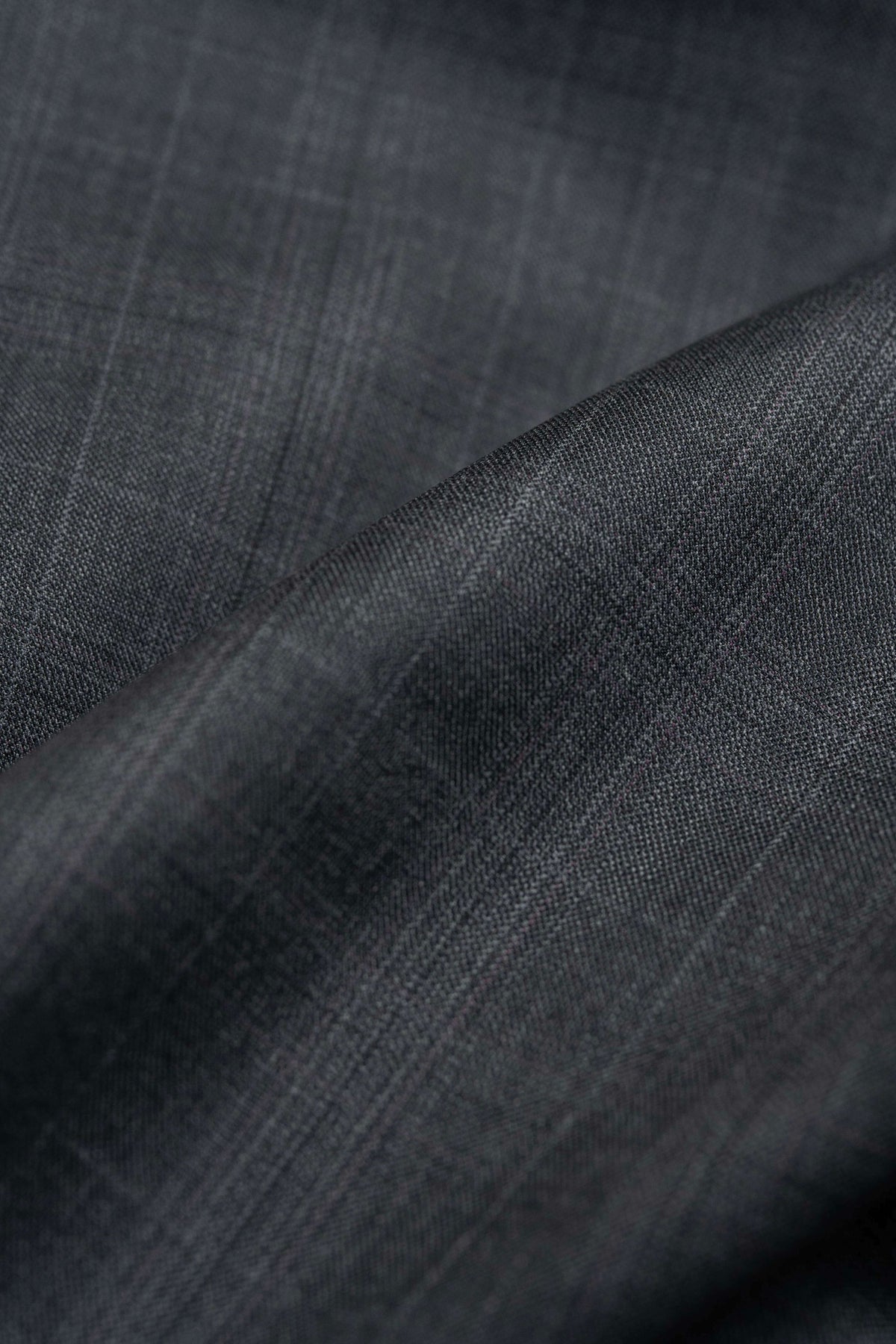 Zegna Trofeo Charcoal Check Superfine Australian Wool & Silk Suit Fabric -3.2m - Yoo's Club