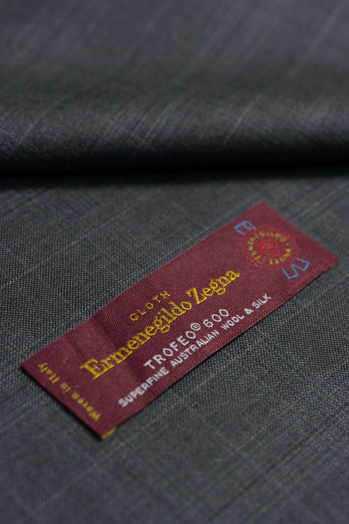 Zegna Trofeo Charcoal Check Superfine Australian Wool & Silk Suit Fabric -3.2m - Yoo's Club