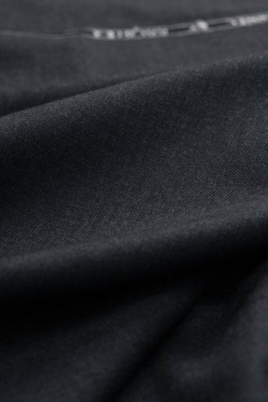 Vintage Suit Fabrics-Boss & Bros V20584 Charcoal Plain Wool -2m