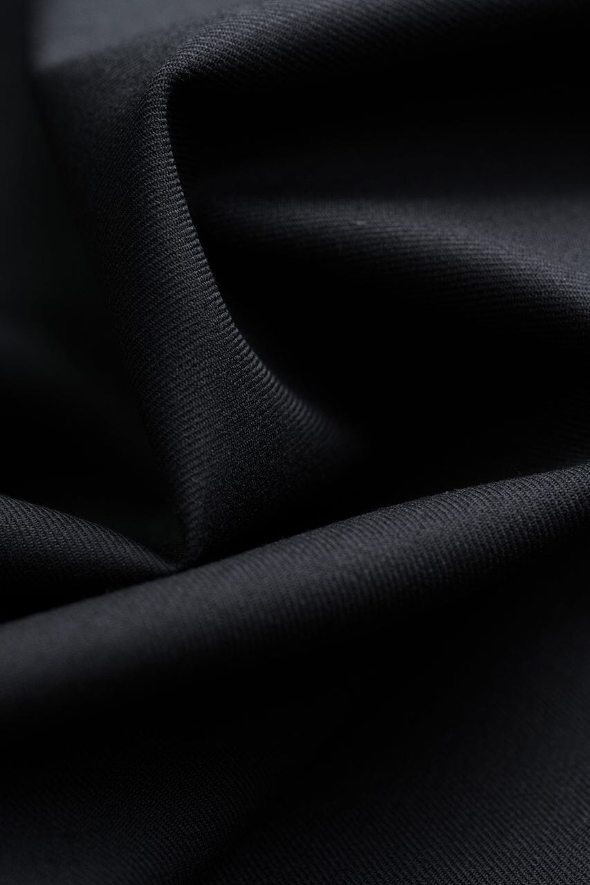 Modern Suit Fabrics-Bower Roebuck NGC38172 Bower Roebuck Black Super 120's & Cashmere for Suits