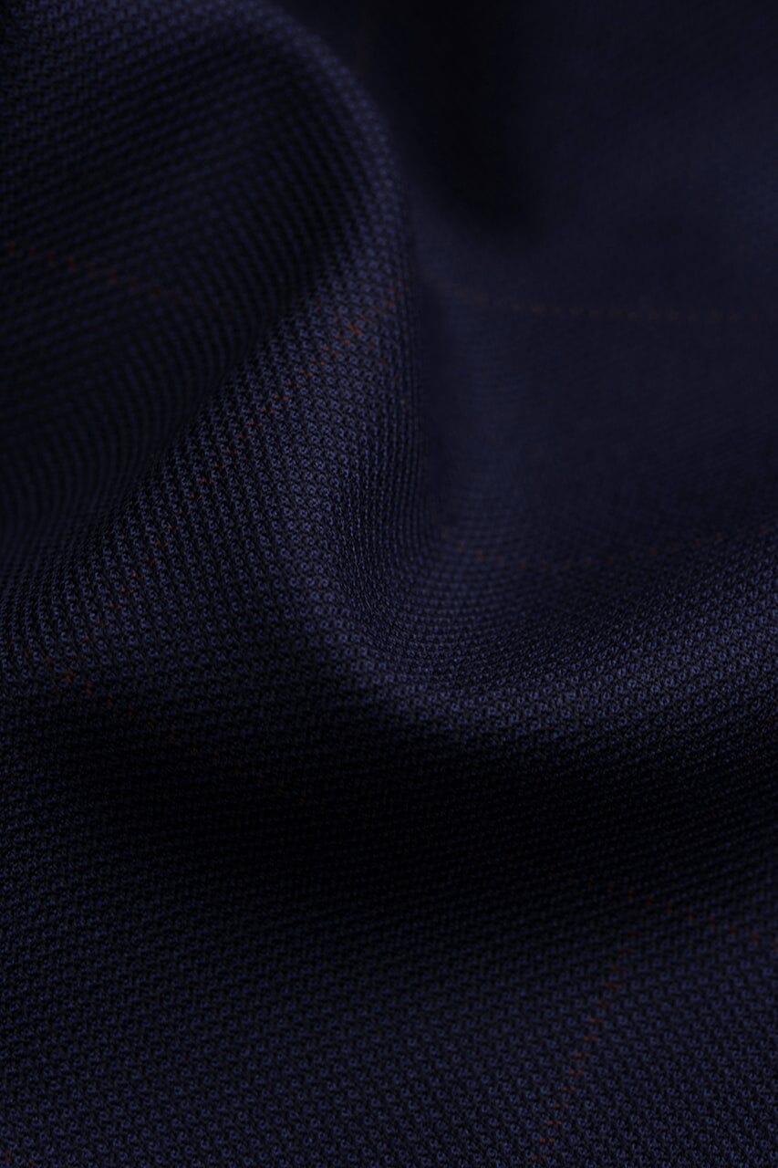 Modern Suit Fabrics-Bower Roebuck NGC38180 Bower Roebuck Dark Blue/Red Check Super 100's & Cashmere for Jackets