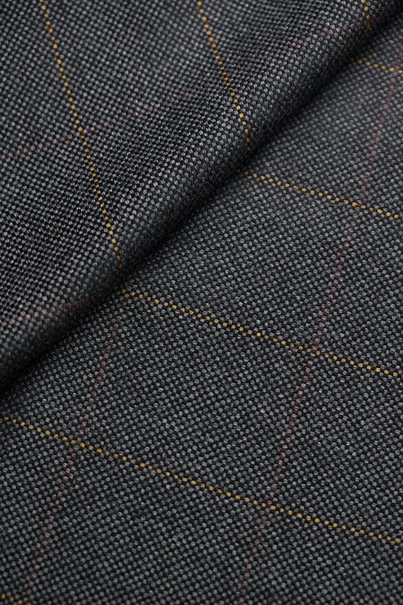 Vintage Suit Fabrics-Bower Roebuck V20376 Charcoal Lambswool & Cashmere Jacketing -1.9m