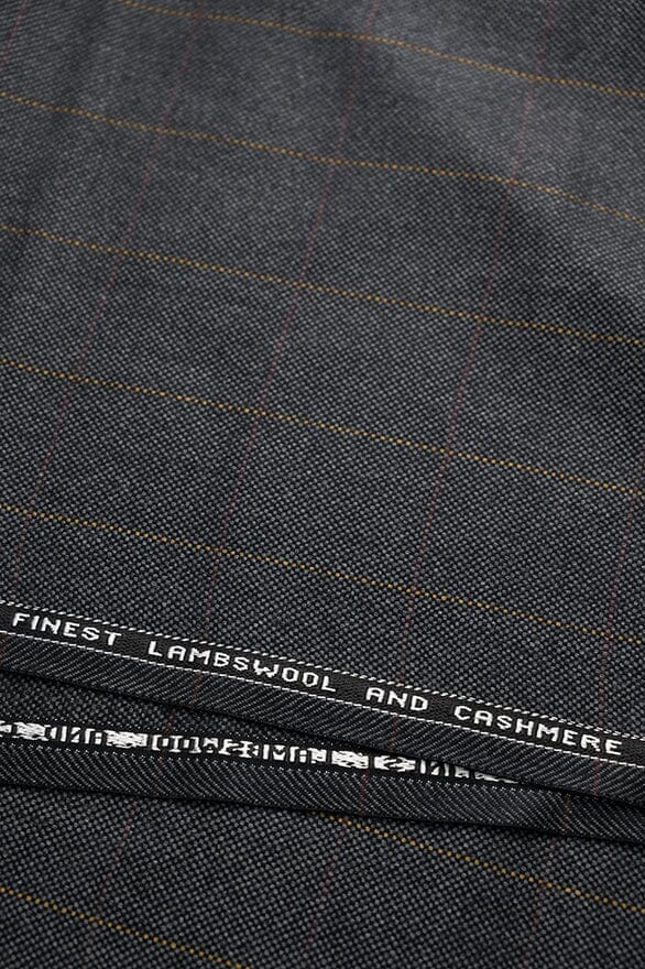 Vintage Suit Fabrics-Bower Roebuck V20376 Charcoal Lambswool & Cashmere Jacketing -1.9m