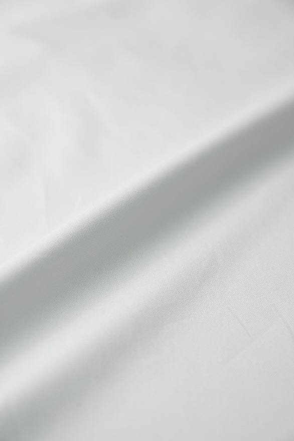 Shirt Fabrics-Brisbane Moss C4401 Pure White Oxford Shirting