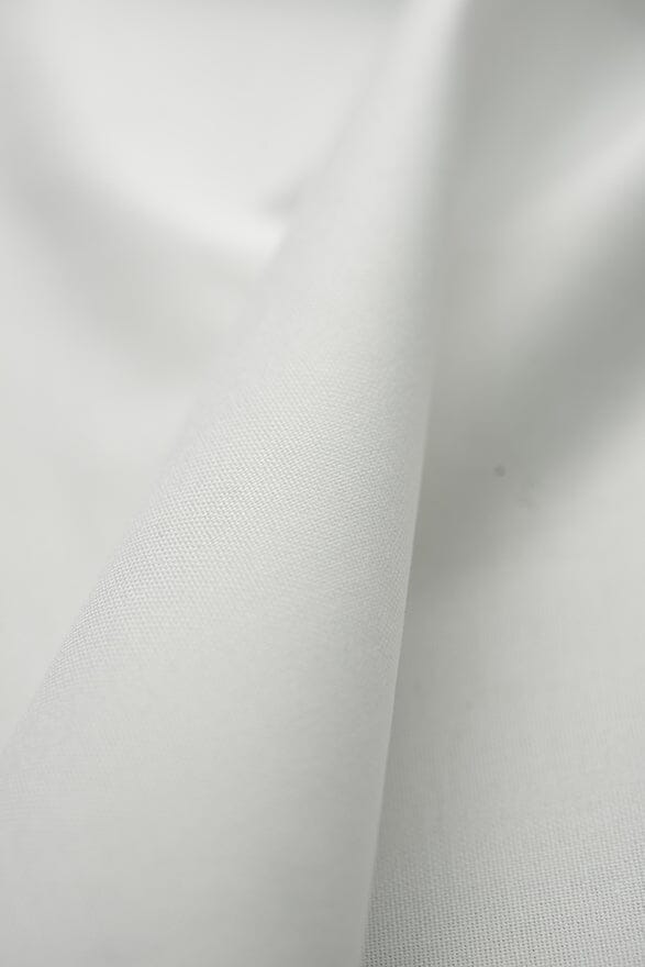 Shirt Fabrics-Brisbane Moss C4401 Pure White Oxford Shirting