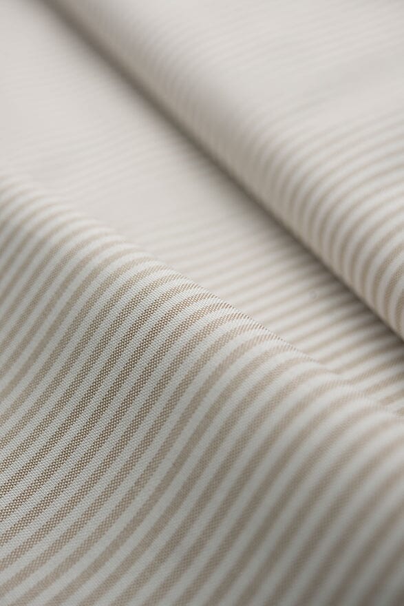 Shirt Fabrics-Brisbane Moss C4410 Tan Striped Oxford Shirting