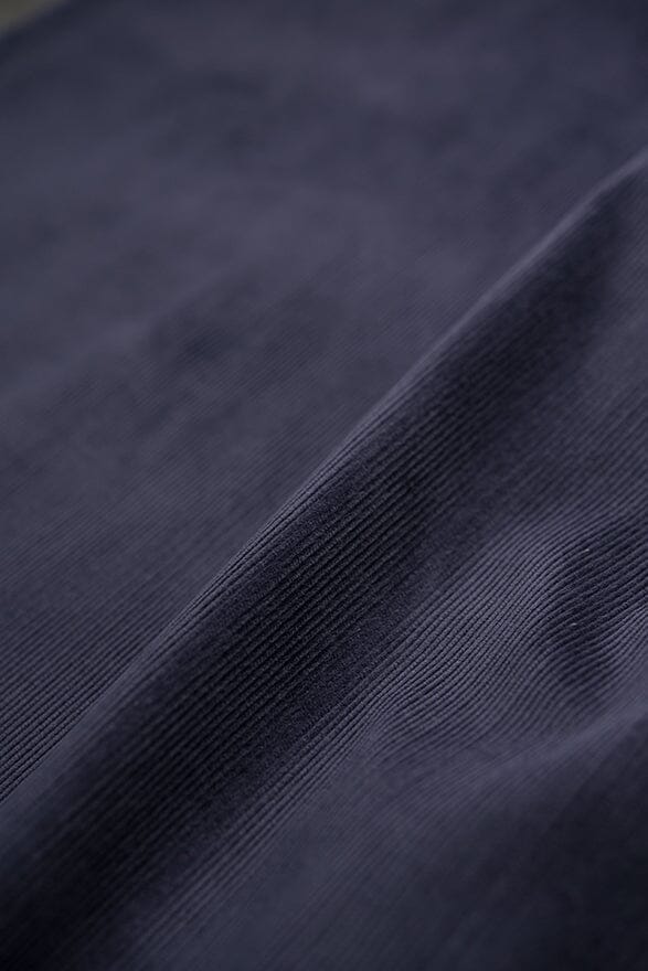 Modern Suit Fabrics-Brisbane Moss Navy 14 Wale Stretch Corduroy