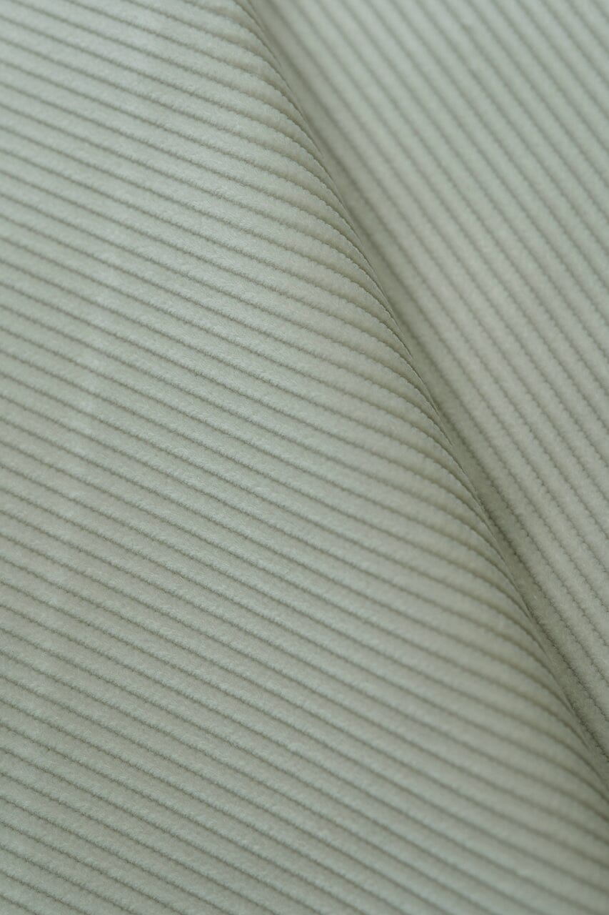 LaGondola Suit Fabric-Brisbane Moss T3802 Brisbane Moss 10 Wale Ivory Cotton Corduroy