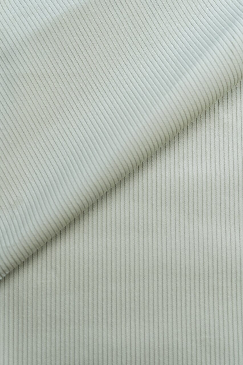 LaGondola Suit Fabric-Brisbane Moss T3802 Brisbane Moss 10 Wale Ivory Cotton Corduroy