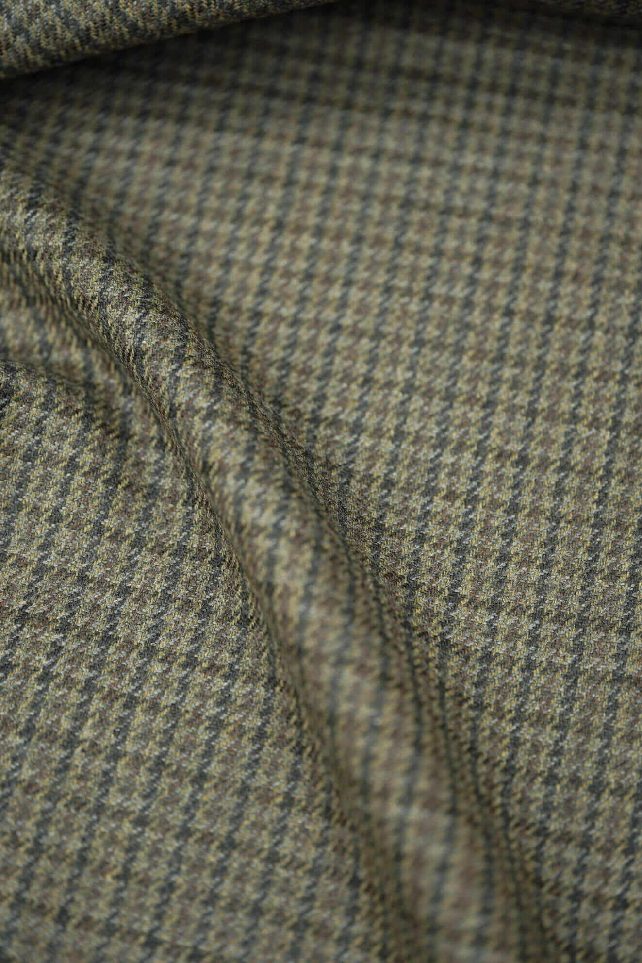Brown Houndstooth Wool Jacketing Modern LaGondola