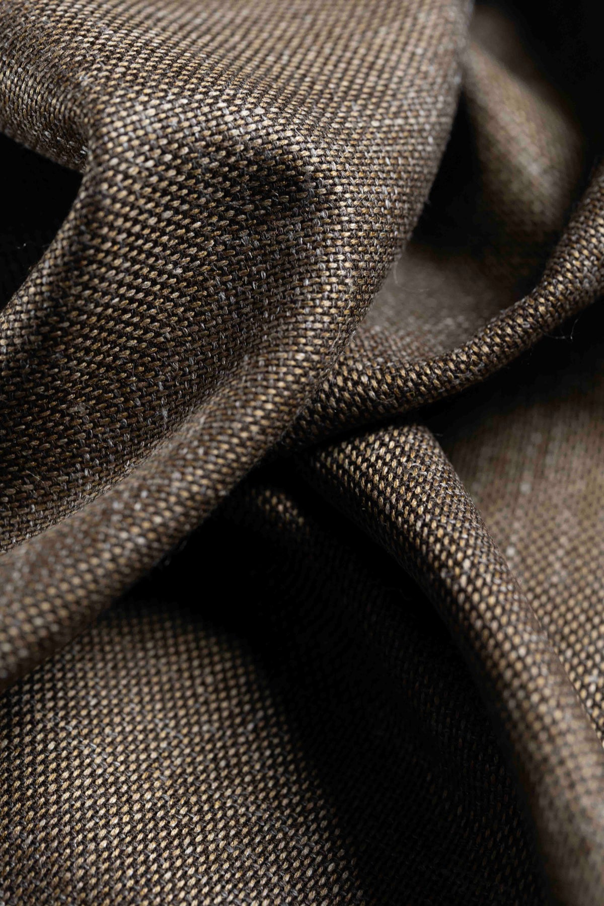 Brown Wool Silk Mohair Linen Suit Jacket Fabric (3915)-2.3m