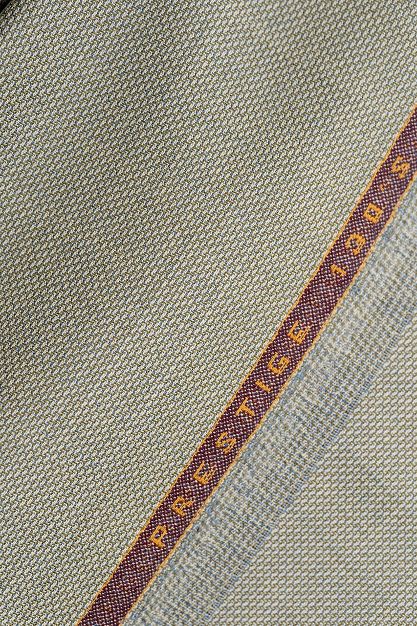 Vintage Suit Fabrics-CERRUTI 1881 V23518 Cerruti 1881 Bule Green Wool Suiting -3m