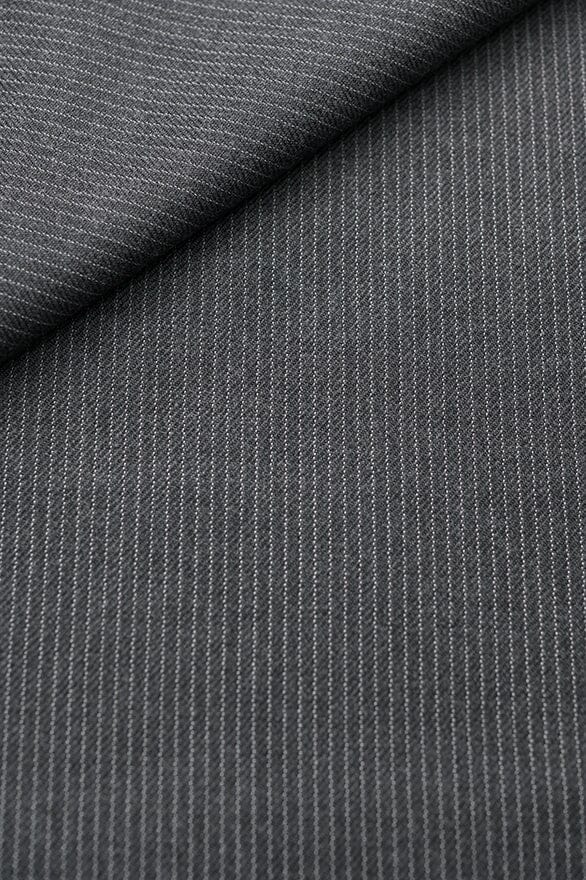 Vintage Suit Fabrics-Charles Sowden V20504 Charcoal Stripe Suiting - 2.6m
