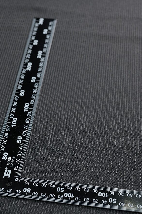 Vintage Suit Fabrics-Charles Sowden V20504 Charcoal Stripe Suiting - 2.6m