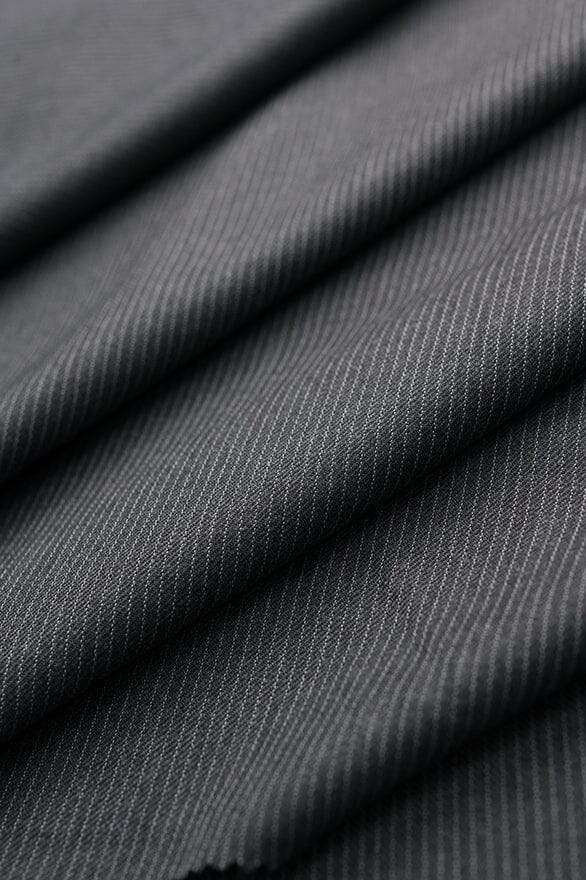 Vintage Suit Fabrics-Charles Sowden V20504 Charcoal Stripe Suiting - 2.6m