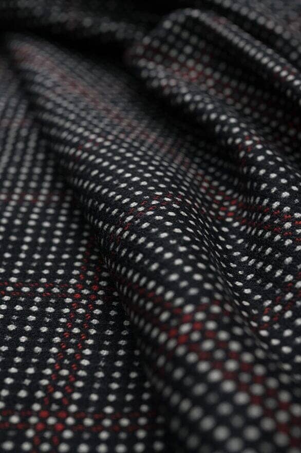 V20188 Dotted Cashmere Jacketing -1.7m Vintage Suit Fabrics Crombie