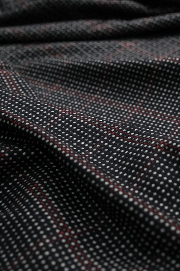 Vintage Suit Fabrics-Crombie V20188 Dotted Cashmere Jacketing -1.7m