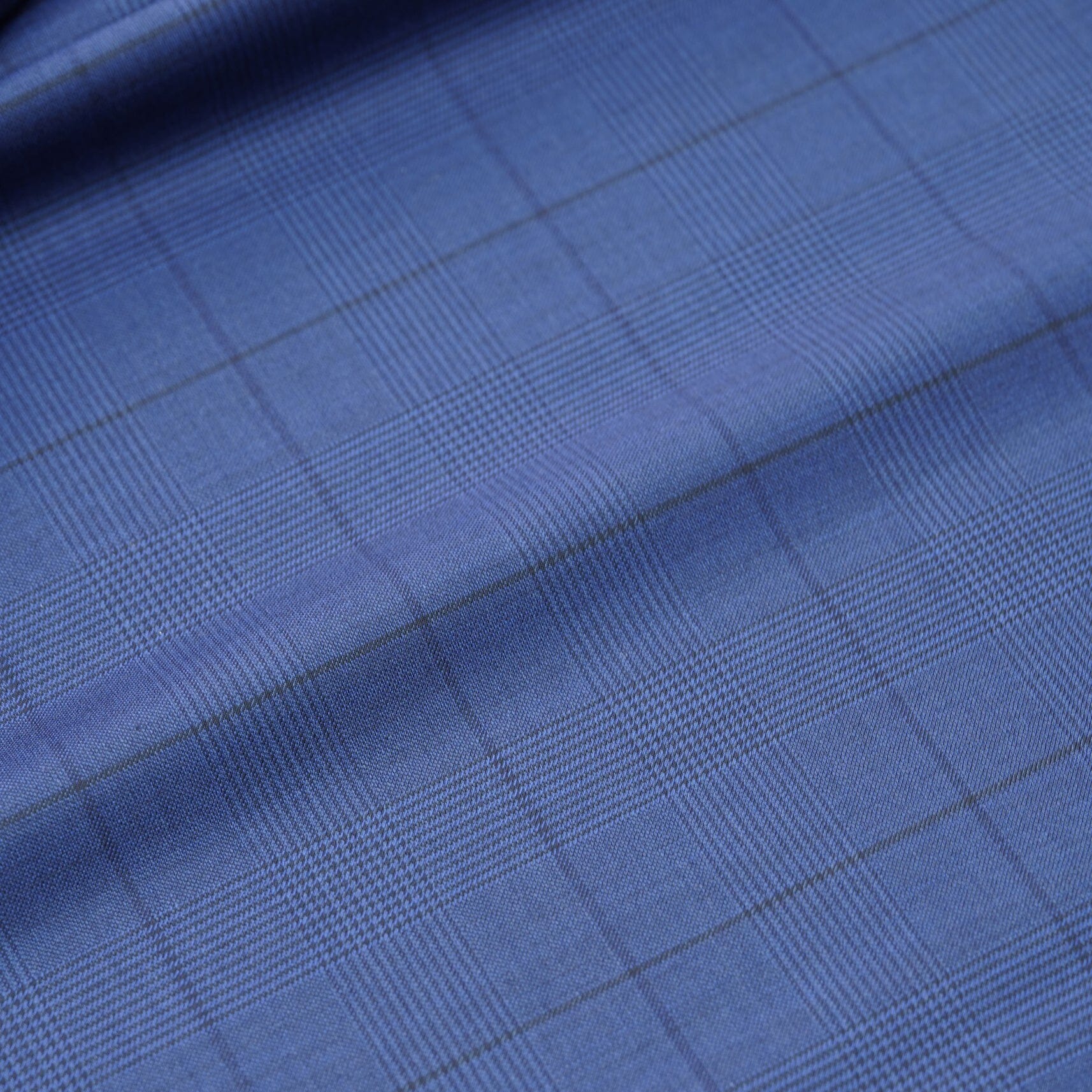 Modern Suit Fabrics-Dormeuil Dormeuil Pure Wool Suiting in Blue Checks-2.8m