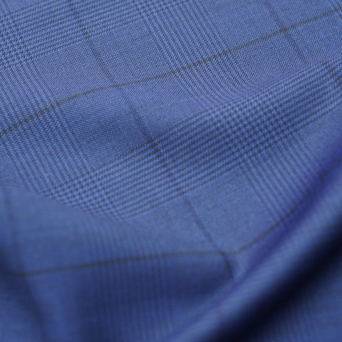Dormeuil Pure Wool Suiting in Blue Checks-2.8m